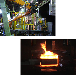 鋳造・溶解炉・熱処理炉ハンドリングの納入事例